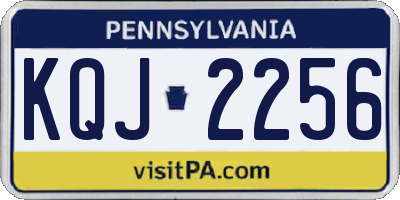 PA license plate KQJ2256