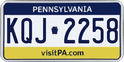 PA license plate KQJ2258