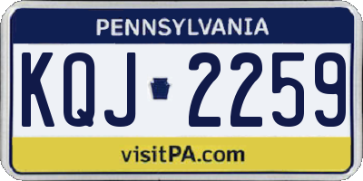 PA license plate KQJ2259