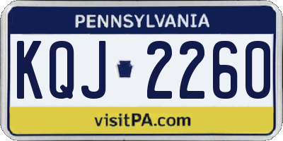 PA license plate KQJ2260