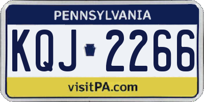 PA license plate KQJ2266