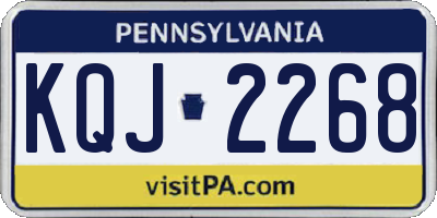 PA license plate KQJ2268