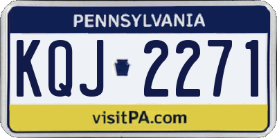 PA license plate KQJ2271
