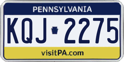 PA license plate KQJ2275