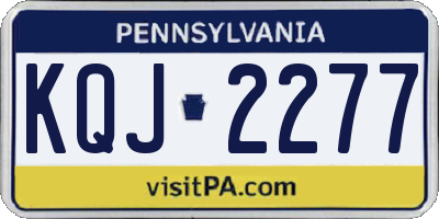 PA license plate KQJ2277