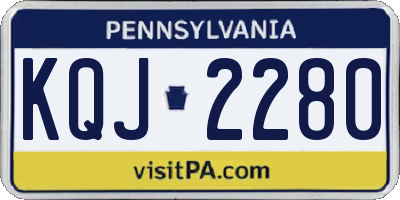 PA license plate KQJ2280