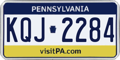 PA license plate KQJ2284