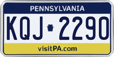 PA license plate KQJ2290
