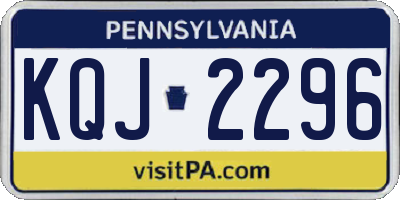 PA license plate KQJ2296