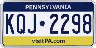 PA license plate KQJ2298