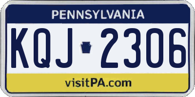 PA license plate KQJ2306