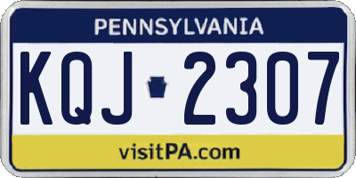 PA license plate KQJ2307