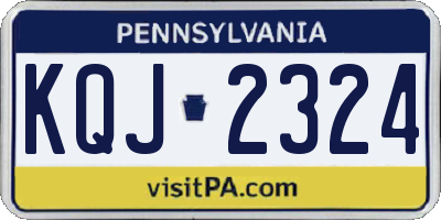 PA license plate KQJ2324