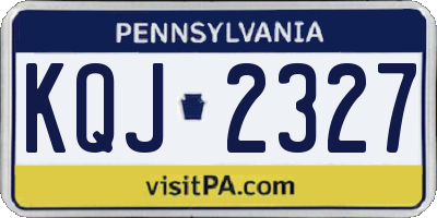 PA license plate KQJ2327