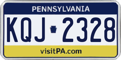 PA license plate KQJ2328