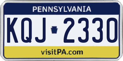 PA license plate KQJ2330