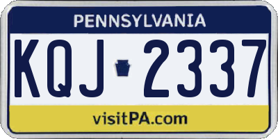 PA license plate KQJ2337