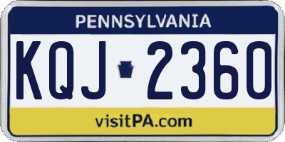 PA license plate KQJ2360