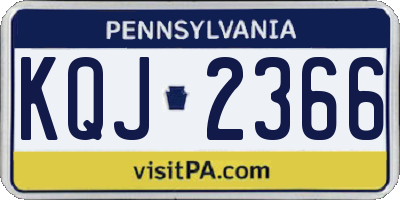 PA license plate KQJ2366