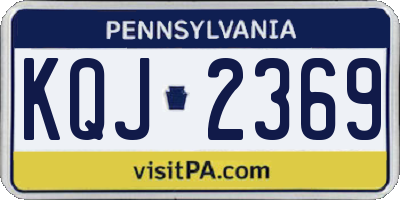 PA license plate KQJ2369