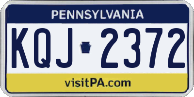PA license plate KQJ2372