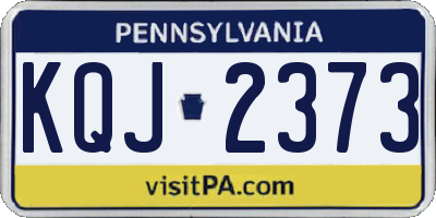 PA license plate KQJ2373