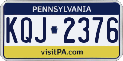 PA license plate KQJ2376