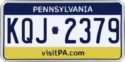 PA license plate KQJ2379