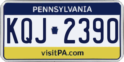PA license plate KQJ2390