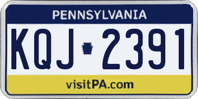 PA license plate KQJ2391