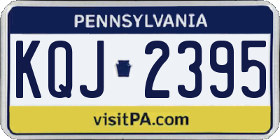 PA license plate KQJ2395