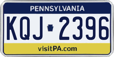 PA license plate KQJ2396