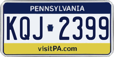 PA license plate KQJ2399