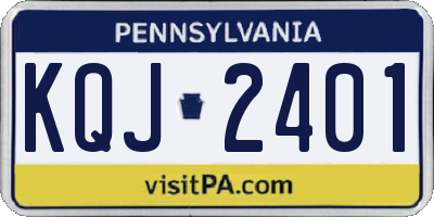 PA license plate KQJ2401