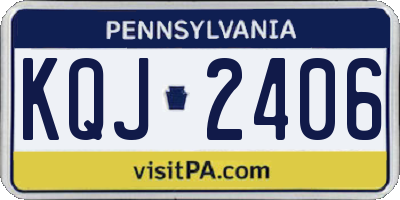 PA license plate KQJ2406