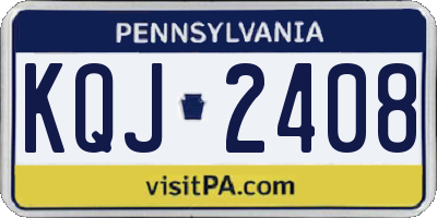 PA license plate KQJ2408