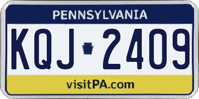 PA license plate KQJ2409