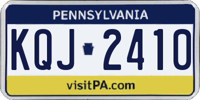 PA license plate KQJ2410