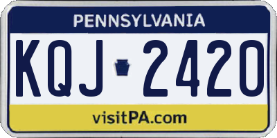 PA license plate KQJ2420