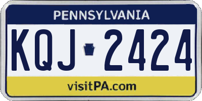 PA license plate KQJ2424