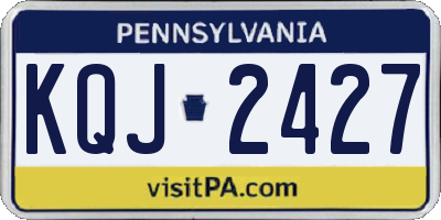 PA license plate KQJ2427