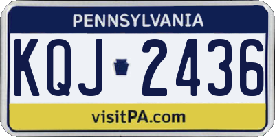 PA license plate KQJ2436