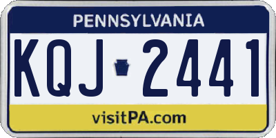 PA license plate KQJ2441