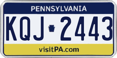 PA license plate KQJ2443