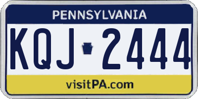 PA license plate KQJ2444
