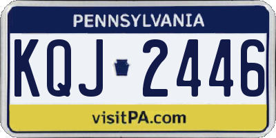 PA license plate KQJ2446