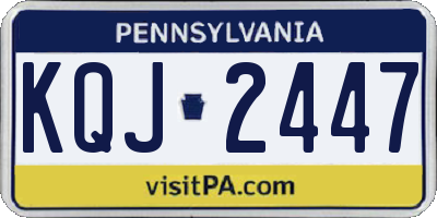 PA license plate KQJ2447