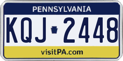 PA license plate KQJ2448