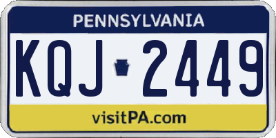 PA license plate KQJ2449