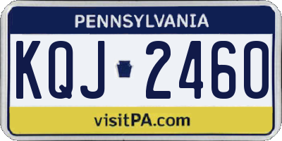 PA license plate KQJ2460